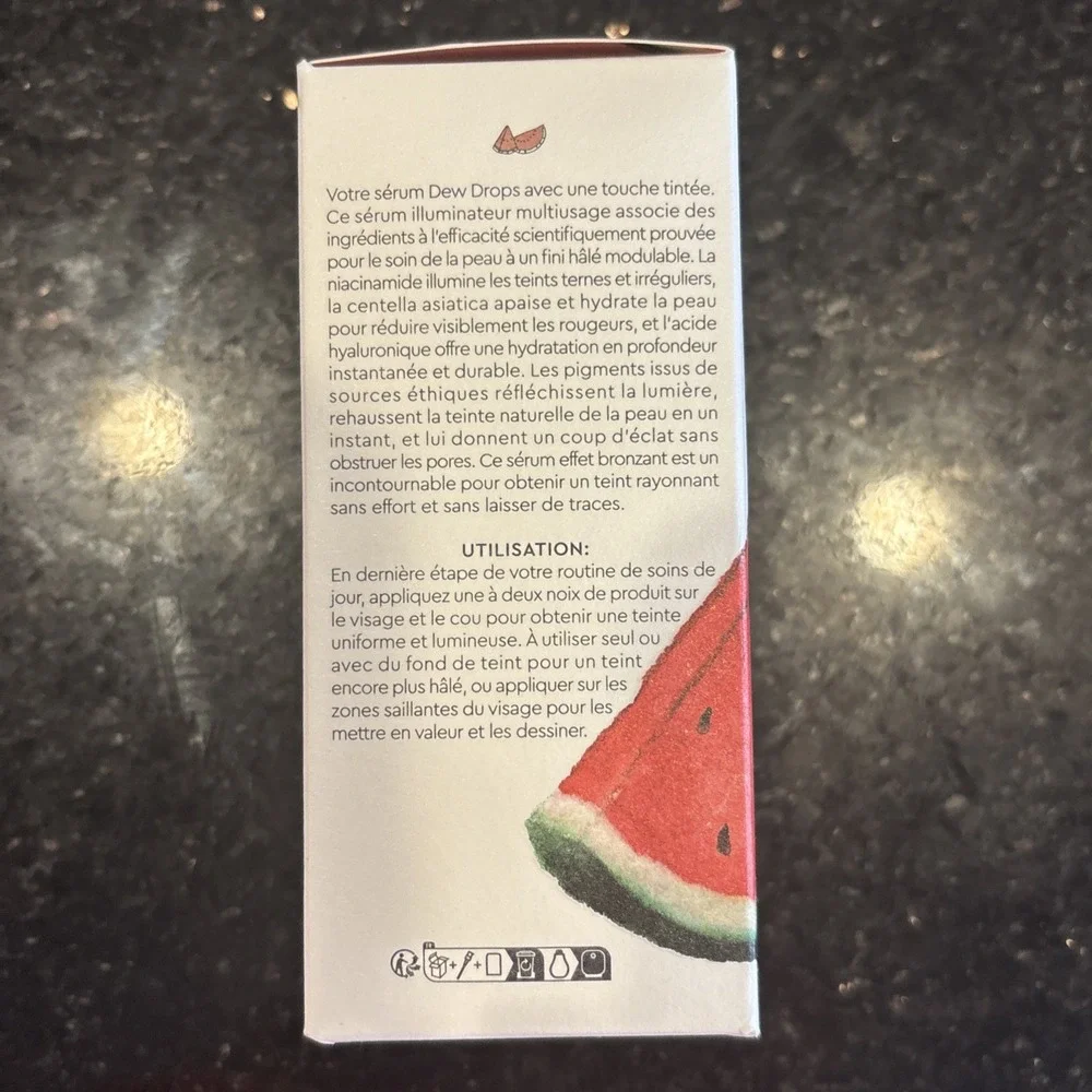 NIB! Glow Recipe Watermelon Niacinamide Hue Drops SUN GLOW Tinted Serum 1.35 Oz